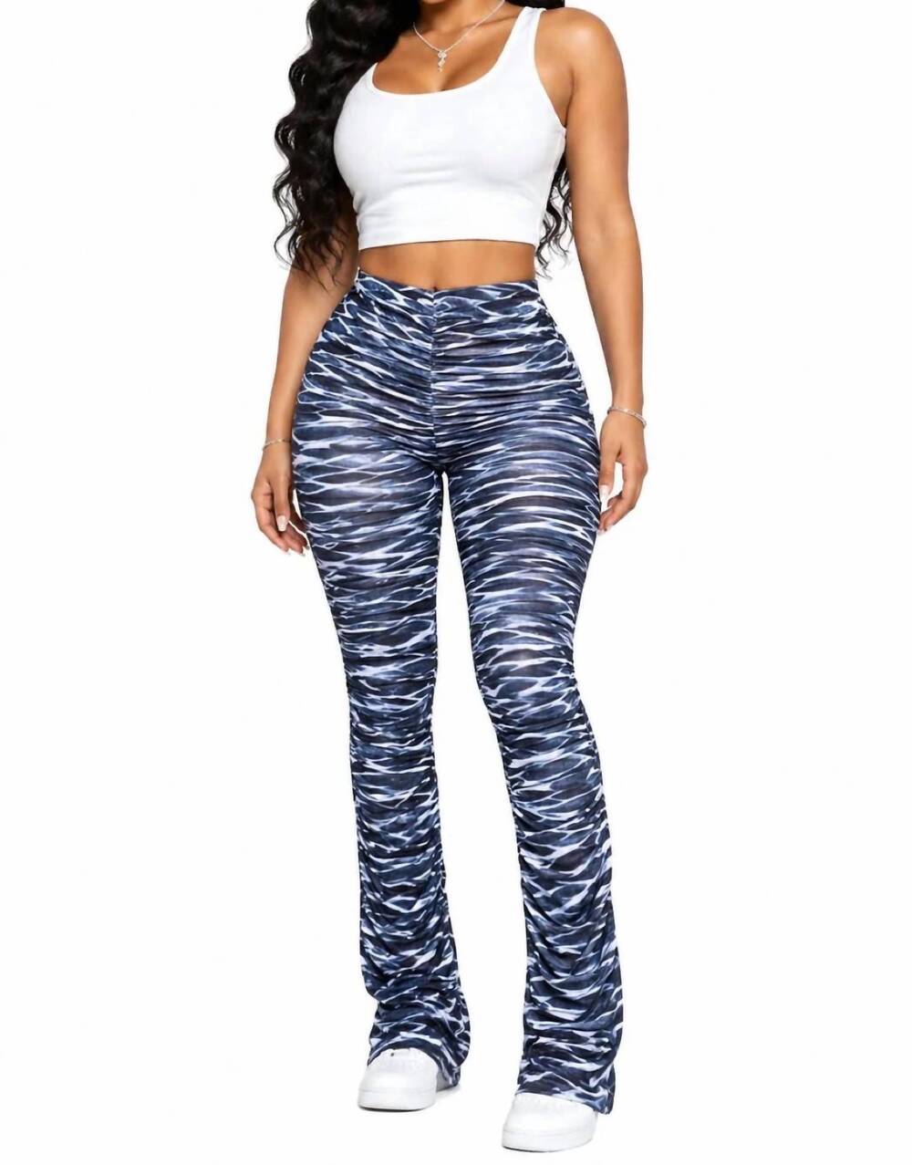 NEW K TOO andrea stacked pants in multi